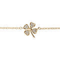 Bracelet en vermeil tr&egrave;fle avec oxydes micro sertis, longueur 16+2cm Artemare