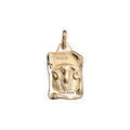 Pendentif en vermeil massif brillant et sable grand parchemin b&eacute;lier