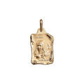 Pendentif en vermeil massif brillant et sable grand parchemin vierge Artemare