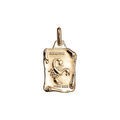 Pendentif en vermeil massif brillant et sable grand parchemin scorpion Artemare