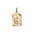 Pendentif en vermeil massif brillant et sable grand parchemin sagittaire