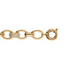 Bracelet en vermeil avec pierres blanches une maille sur deux, fermoir bou&eacute;e - 20cm