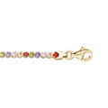 Bracelet en vermeil avec oxydes sertis multi couleurs - 16+3cm