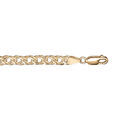 Bracelet en vermeil maille tress&eacute;e souple gros mod&egrave;le -18cm
