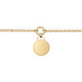 Bracelet en vermeil avec cha&icirc;nette pampille rondelle - 16+3cm r&eacute;glable