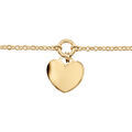 Bracelets sur Artemare : Bracelet en vermeil avec cha&icirc;nette pampille coeur - 16+3cm r&eacute;glable