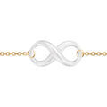 Bracelet en vermeil motif infini c&eacute;ramique blanche - 16+3cm Artemare