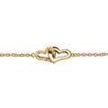 Bracelet en vermeil deux coeurs enlac&eacute;s - 15+2,5cm