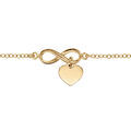 Bracelets sur Artemare : Bracelet en vermeil motif infini et coeur - 16+3cm