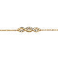 Bracelet en vermeil torsade d'oxydes blancs sertis - 16+3cm Artemare