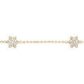 Bracelet en vermeil trois flocons de neige - 16+3cm