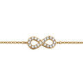 Bracelet en vermeil infini avec oxydes blancs sertis - 16+2cm Artemare