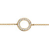 Bracelet en vermeil cercle ajour&eacute; avec oxydes blancs sertis sur le pourtour - 16+2cm
