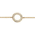 Bracelet en vermeil cercle ajour&eacute; avec oxydes blancs sertis sur le pourtour - 16+2cm