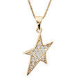 Collier en vermeil pendentif etoile pierres blanches - 42+3cm Artemare