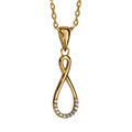 Collier en vermeil forme infini avec oxydes blancs sertis - 42+4cm