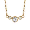 Colliers sur Artemare : Collier en vermeil troisoxydes sertis clos - 42+5cm