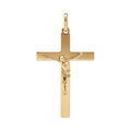 Pendentif en vermeil J&eacute;sus Christ sur croix - grand mod&egrave;le Artemare