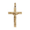 Pendentif en vermeil J&eacute;sus Christ sur croix diamant&eacute; - grand mod&egrave;le