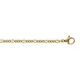 Cha&icirc;ne en acier dor&eacute; maille altern&eacute;e 1+1 1.9mm - 45cm