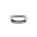 Bague en acier demi jonc rectangulaire Artemare