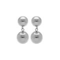 Boucles d'oreille sur Artemare : Boucles d'oreille tige en acier deux boules