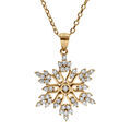 Collier en vermeil pendentif flocon de neige - 42+3cm