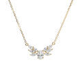 Collier en vermeil oxydes blancs - 42+3cm