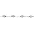 Bracelet en argent rhodi&eacute; boules givr&eacute;es - 16+3cm Artemare