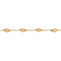 Bracelet en argent dor&eacute; boules givr&eacute;es - 16+3cm