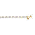 Bracelet en argent dor&eacute; avec oxydes blancs sertis tennis 3mm - 16+3cm
