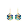 Boucles d'oreille Stella Mia en acier doré anneau résine bleu Boucles d'oreille sur Artemare : Boucles d'oreille Stella Mia en acier doré anneau résine bleu