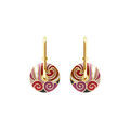 Boucles d'oreilleStella Mia en acier doré anneau résine rouge Boucles d'oreille sur Artemare : Boucles d'oreilleStella Mia en acier doré anneau résine rouge