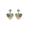 Boucles d'oreille Stella Mia tige en acier forme résine multi couleur Boucles d'oreille sur Artemare : Boucles d'oreille Stella Mia tige en acier forme résine multi couleur