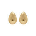 Boucles d'oreille tige en acier dor&eacute; goutte (28mm x 20mm)