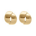 Boucles d'oreille sur Artemare : Boucles d'oreille tige en acier dor&eacute; ruban crois&eacute;
