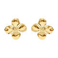 Boucles d'oreille sur Artemare : Boucles d'oreille tige en acier dor&eacute; jaune motif fleur