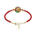 Bracelet Stella Mia en acier dor&eacute; jaune motif rond r&eacute;sine multi couleurs - 16+3cm Artemare