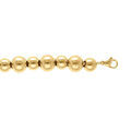 Bracelet en acier dor&eacute; de boules 8mm et 10mm - 18+3cm Artemare
