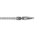 Bracelet en acier oxydes blancs - 19+1cm double fermoir
