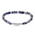 Bracelets sur Artemare : Bracelet acier de boules de sodalite - 20cm