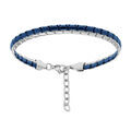 Bracelet en acier et PVD bleu - 18cm