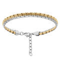 Bracelet en acier et PVD jaune - 18cm