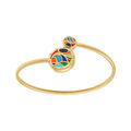 Bracelets sur Artemare : Bracelet Stella Mia en acier dor&eacute; jaune jonc flexible r&eacute;sine multicouleur