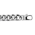Bracelet en acier satin&eacute; maille gourmette 12mm - 23cm