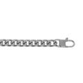 Bracelet en acier satin&eacute; maille gourmette 6mm - 20,5cm Artemare