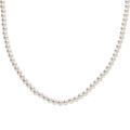 Collier en acier perles blanches imitation 4mm - 50+5.0cm Artemare