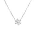 Collier en acier solitaire 6mm oxyde blanc - 38cm+5cm Artemare