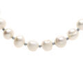 Collier en acier perle blanche de culture d'eau douce 8-9mm - 42+10cm Artemare