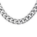 Chaine sur Artemare : Collier en acier satin&eacute; maille gourmette 10mm - 55cm